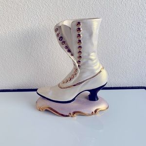White Boot Vase